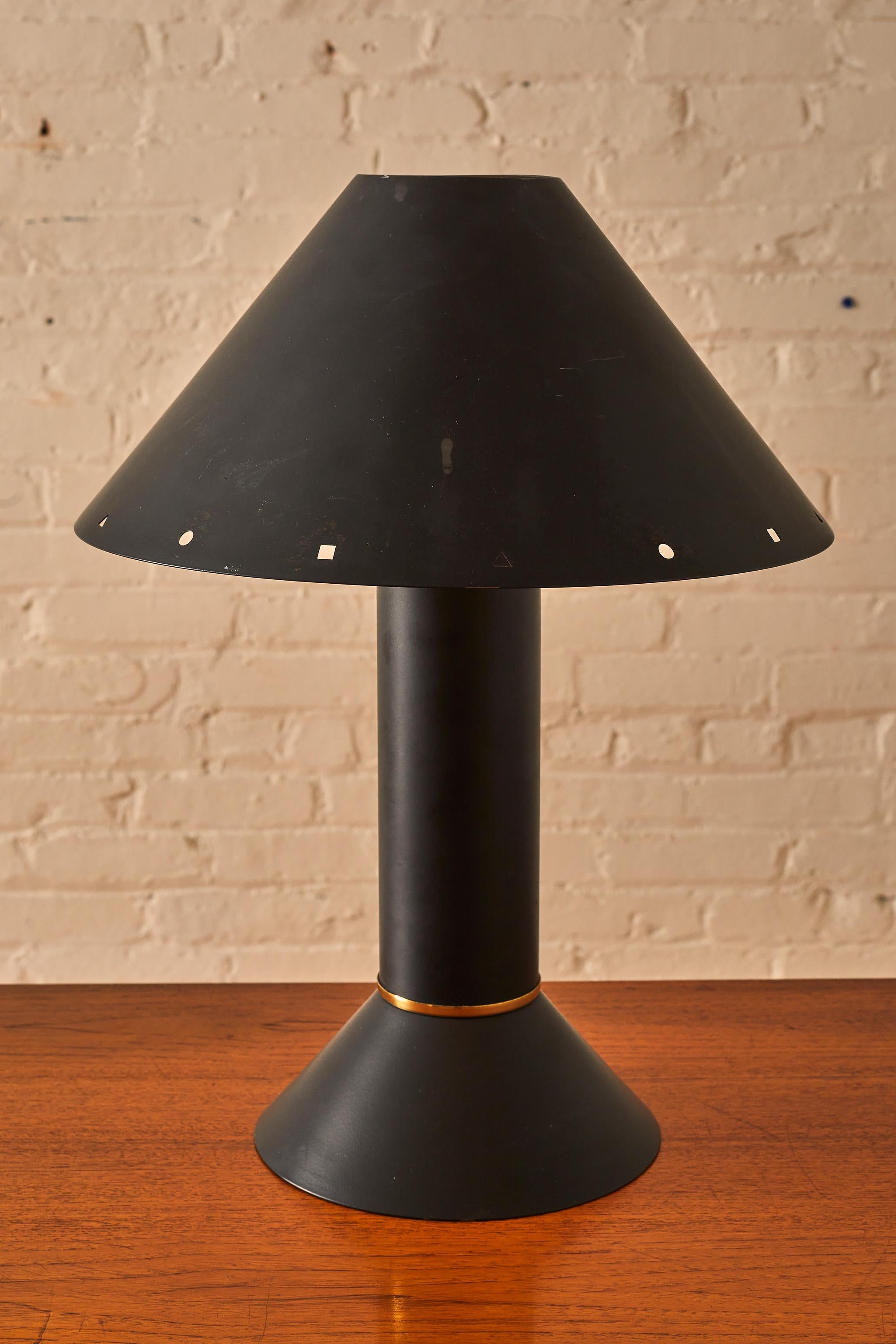 American Ron Rezek Copper Table Lamp For Sale