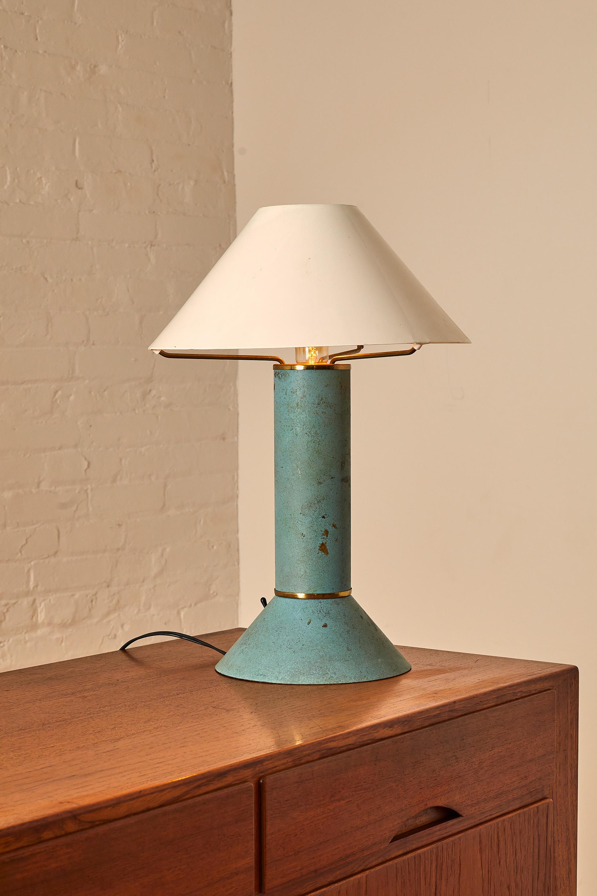 20th Century Ron Rezek Copper Table Lamp