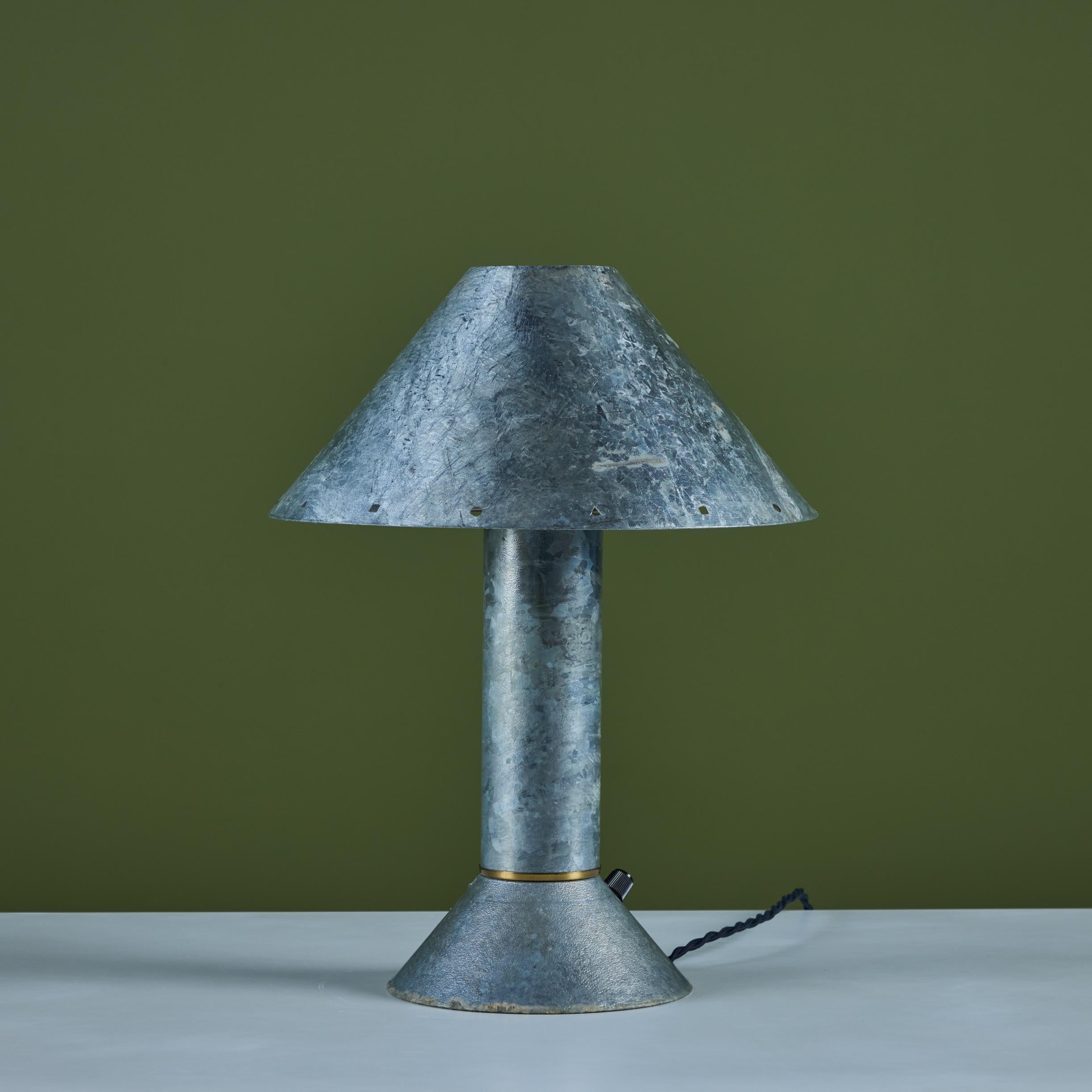 Ron Rezek Galvanized Steel Table Lamp 3