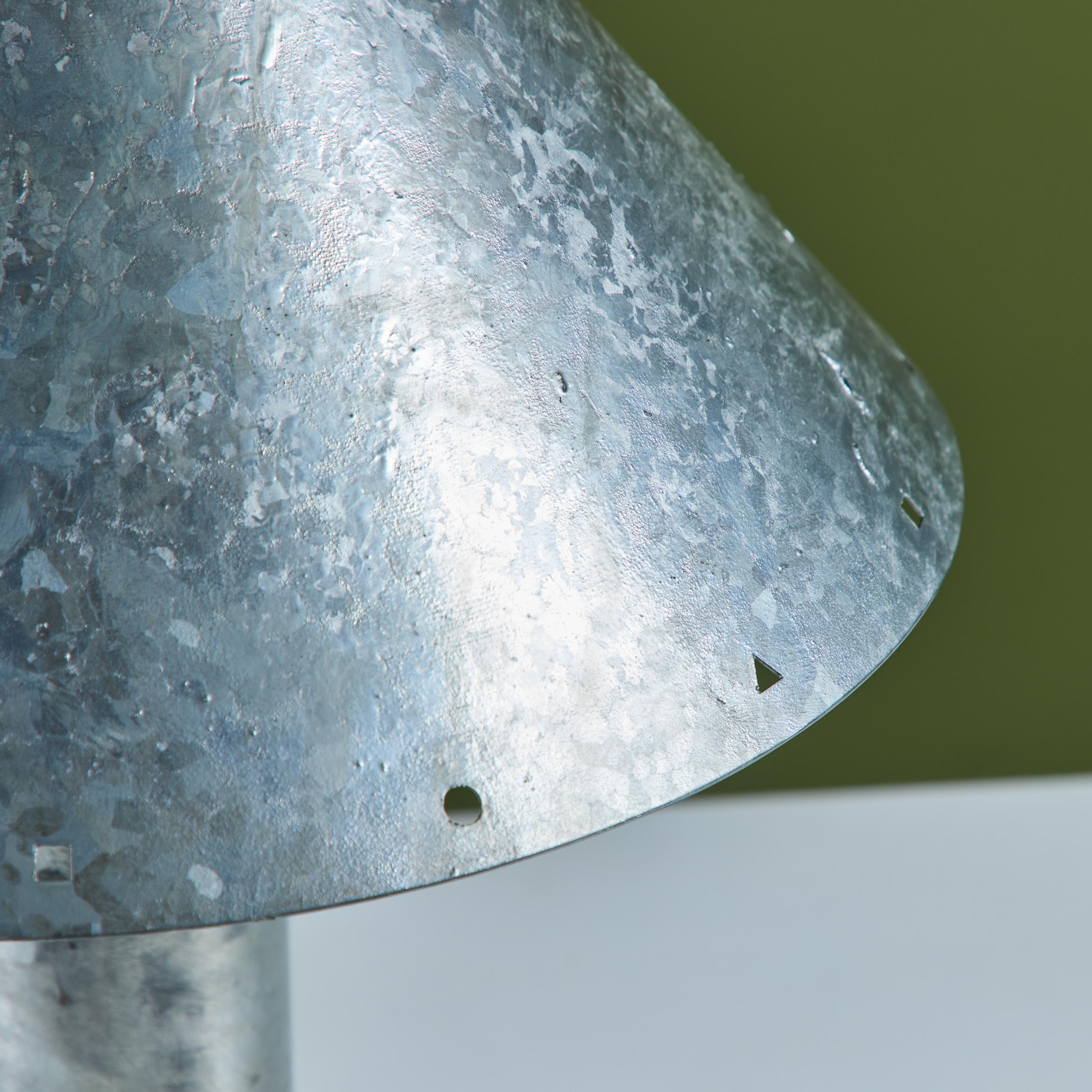 Ron Rezek Galvanized Steel Table Lamp For Sale 4