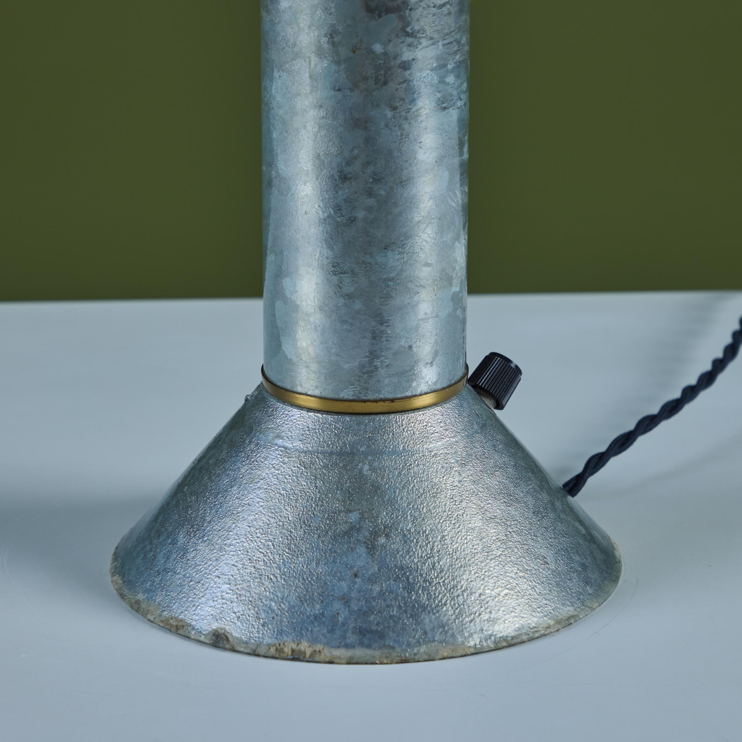 Ron Rezek Galvanized Steel Table Lamp 6