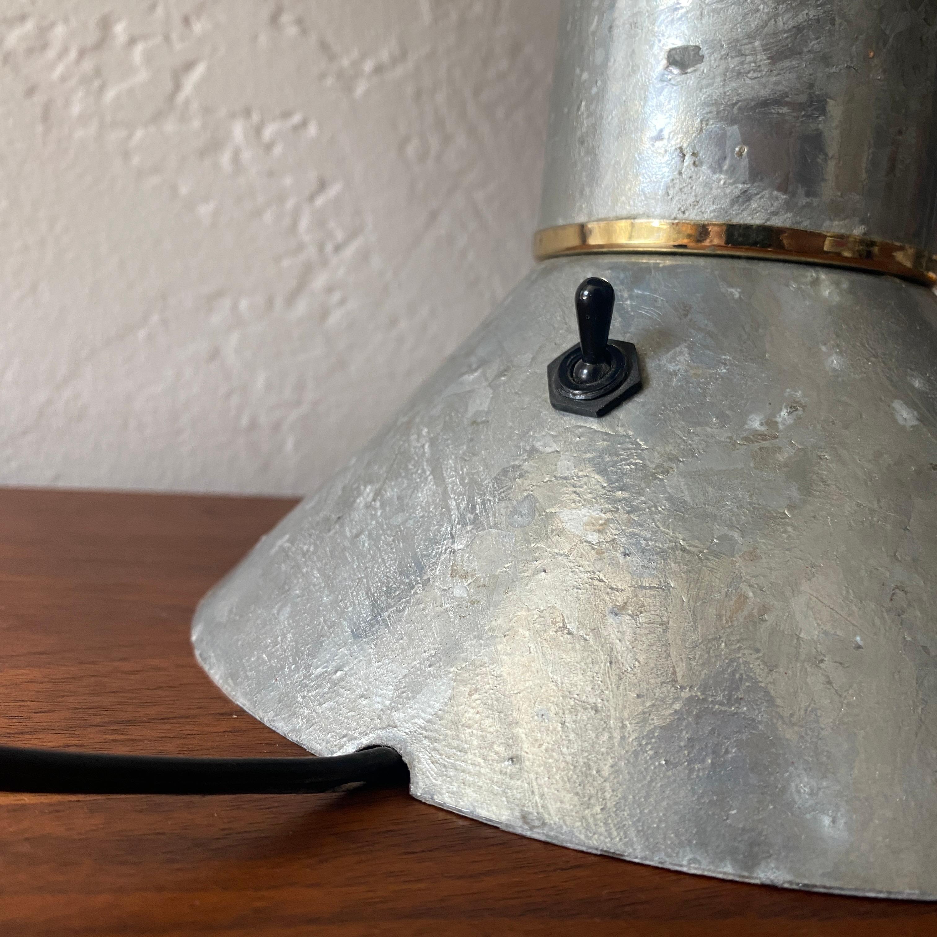 Ron Rezek Galvanized Steel Table Lamp For Sale 7