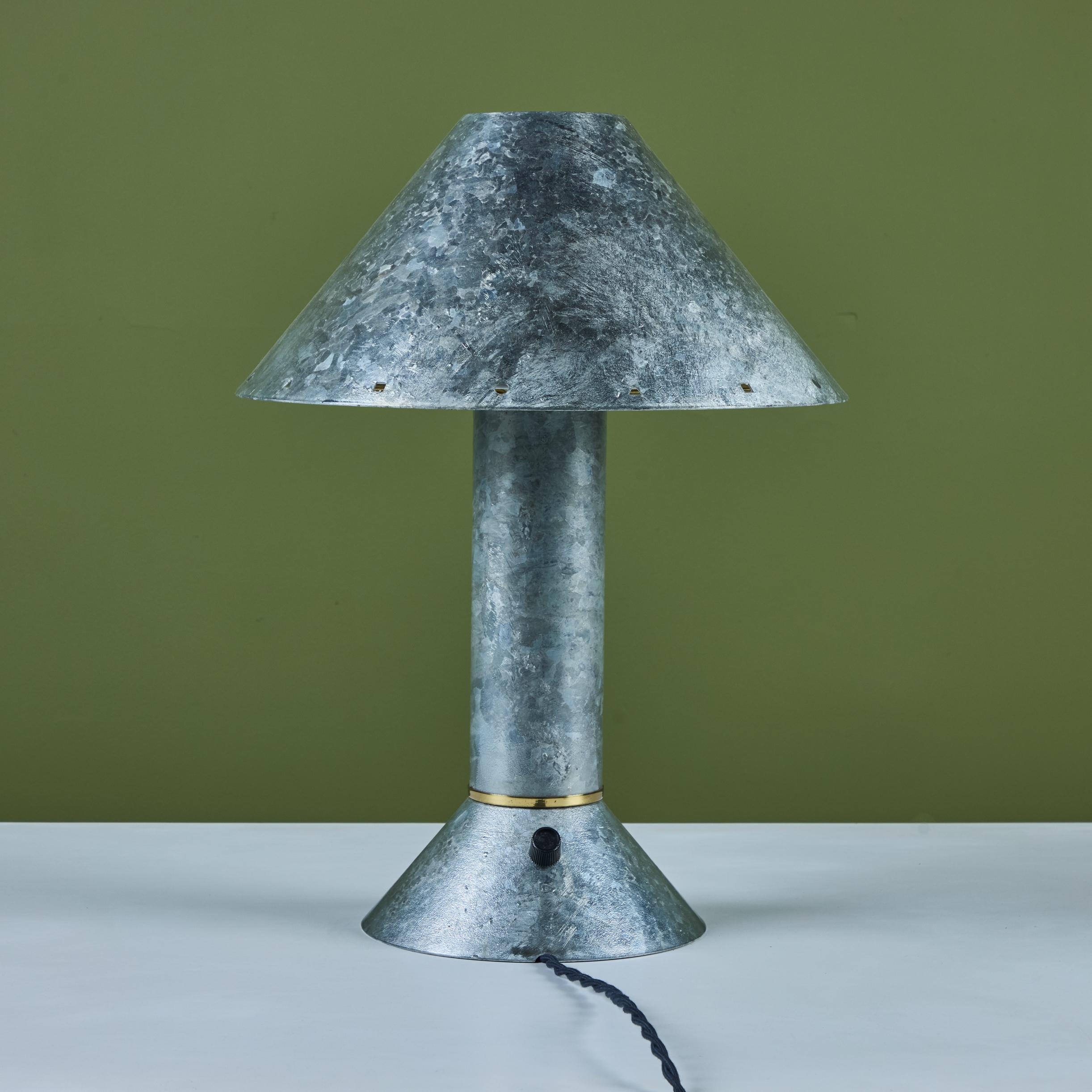 Ron Rezek Galvanized Steel Table Lamp 1