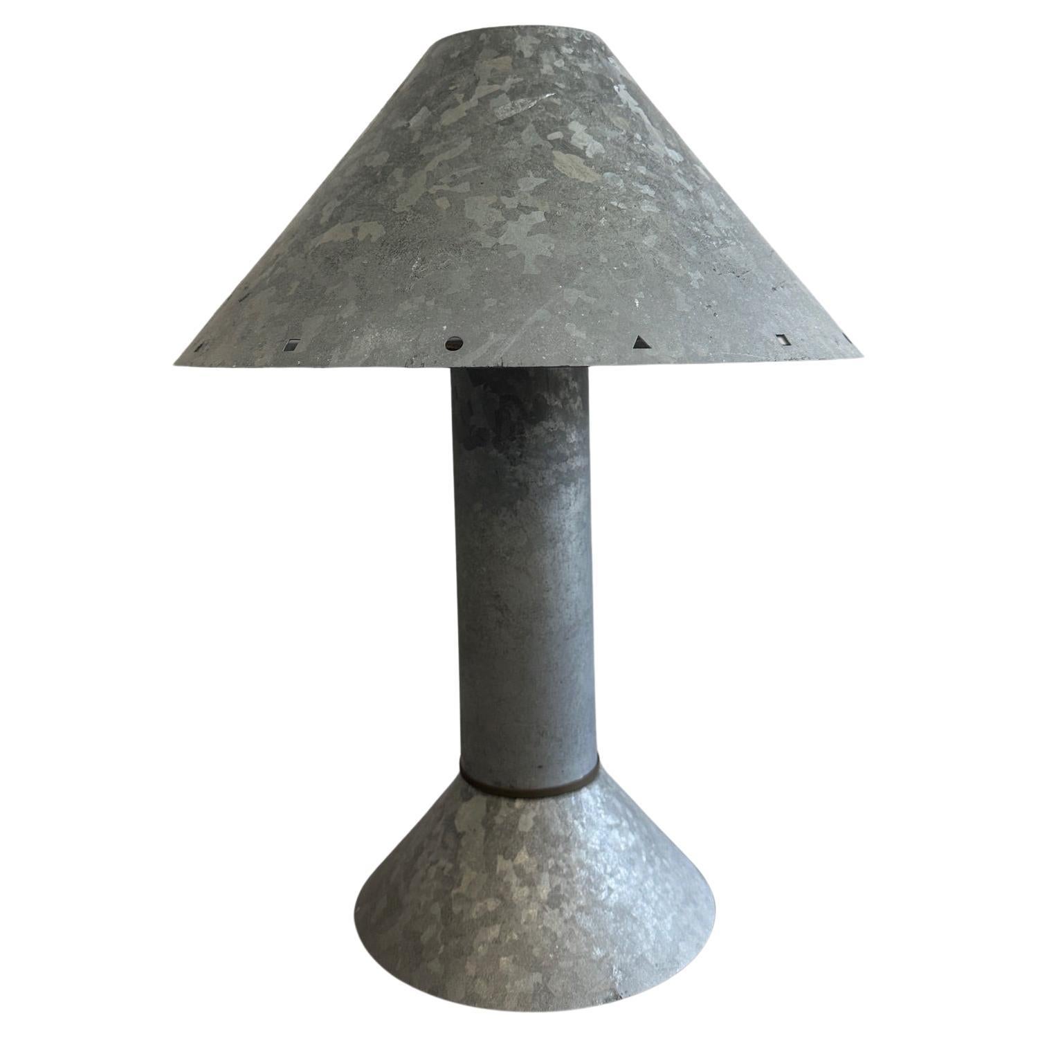Ron Rezek Lamp w/ Removable Zinc Shade For Sale