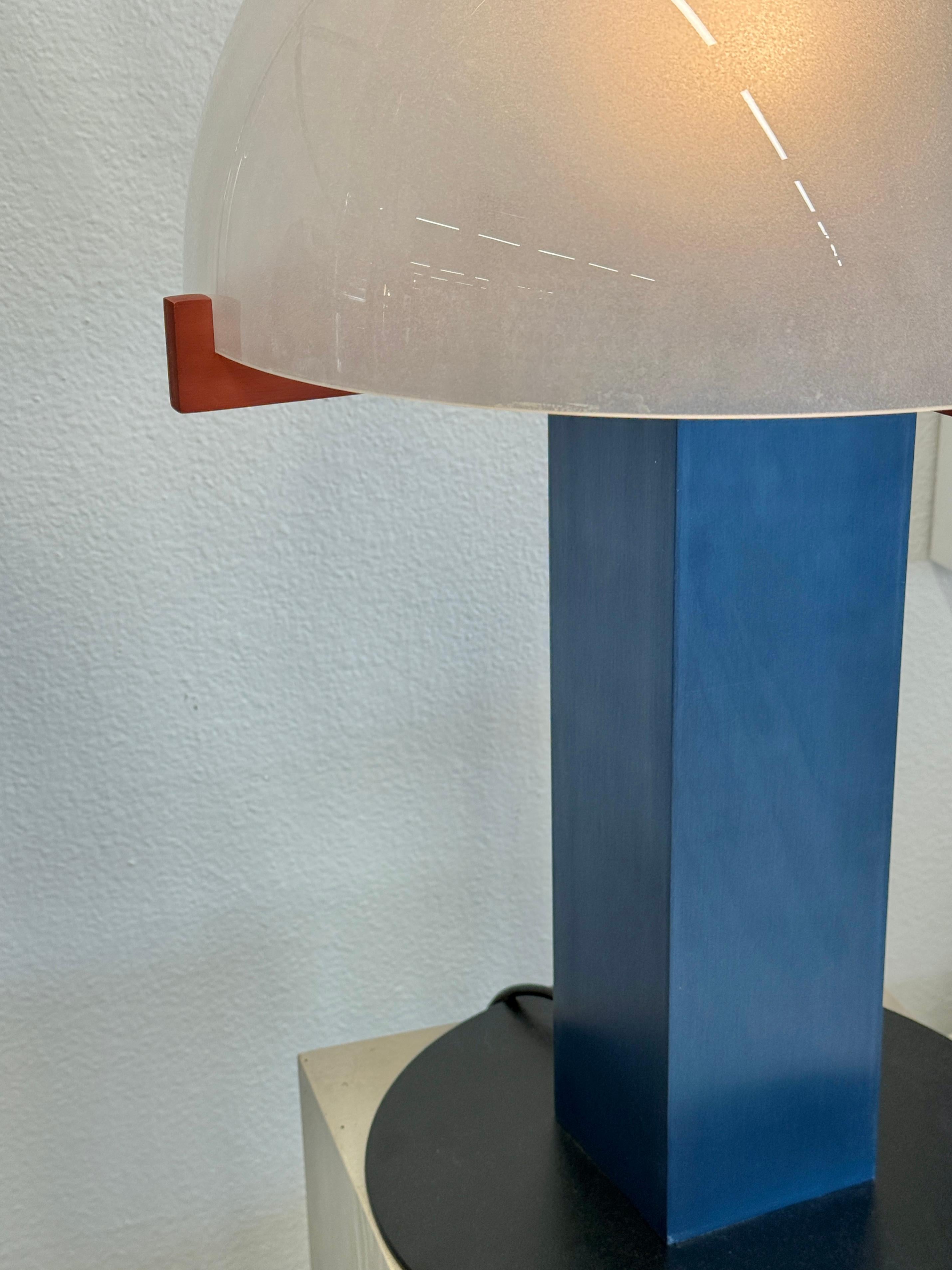 Acier Ron Rezek Lampe champignon post-moderne des années 1980 en vente