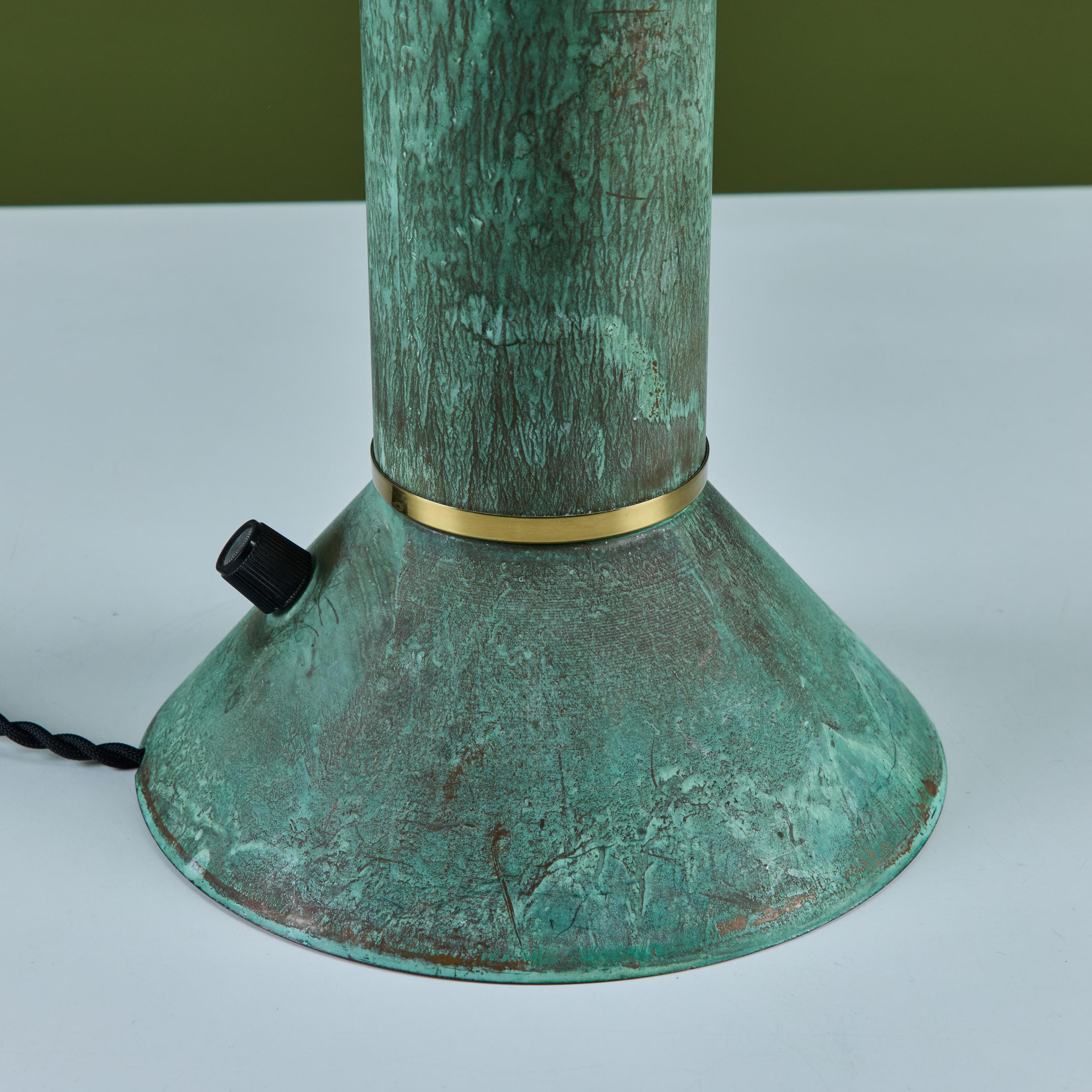 Ron Rezek Verdigris Table Lamp For Sale 7
