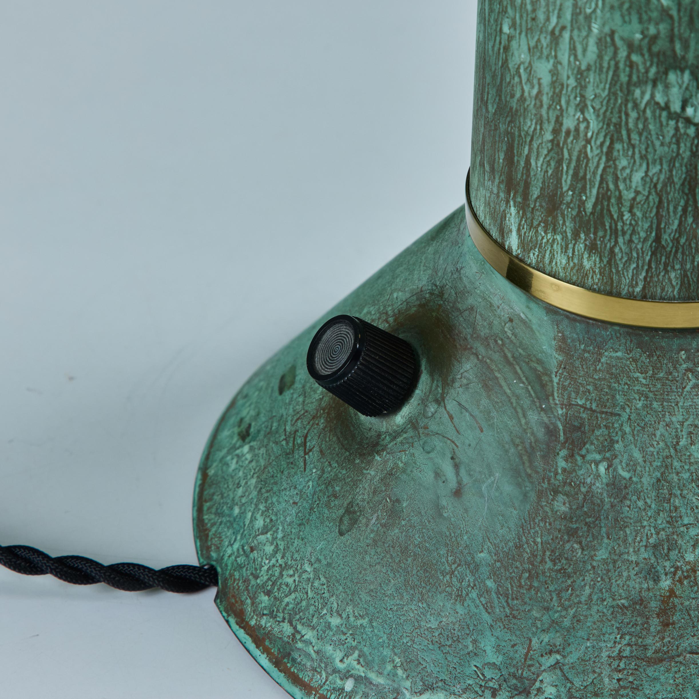 Ron Rezek Verdigris Table Lamp For Sale 9