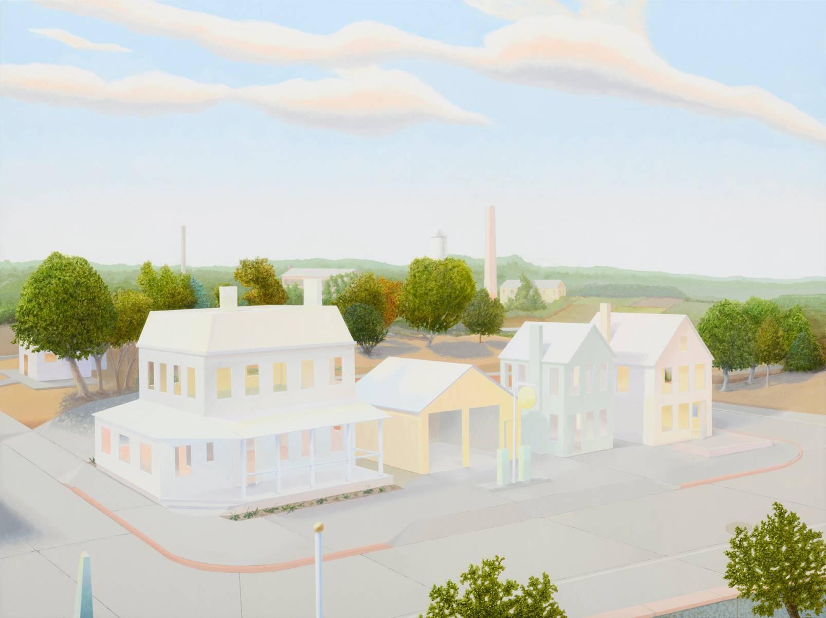 Ron Rizk Landscape Painting - The Edge of Town