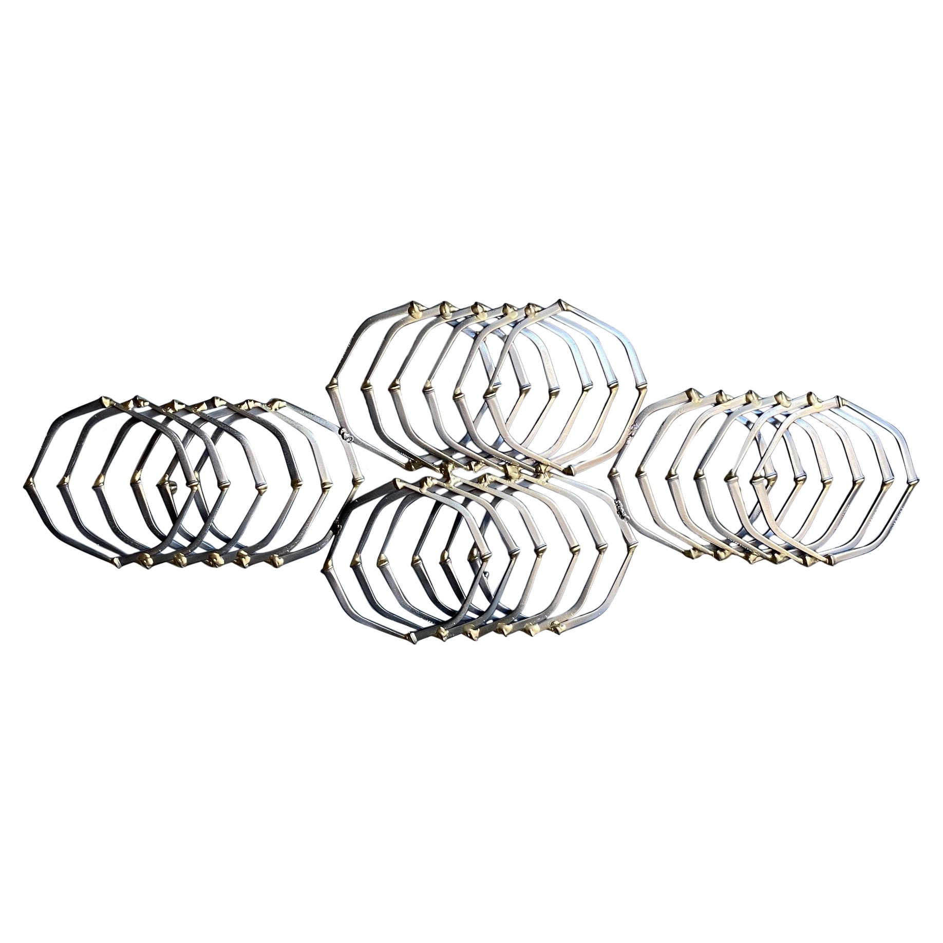 Ron Schmidt Brutalist Metal Nail Art Signed Sculpture,  circa 1980