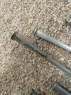 Ron Schmidt Signed Brutalist Mid Century Modern Wall Hanging Nail Sculpture