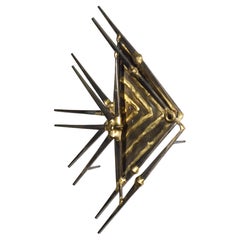 Ron Schmidt Steel and Brass Fish Wall Sculpture, 1970s