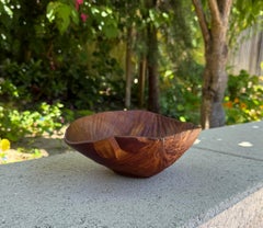 Ron Scrimsher Ciotola in radica di Madrona realizzata a mano, 20° secolo