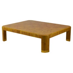 Ron Seff American High Style Straw Starburst Marquetry Cocktail / Coffee Table