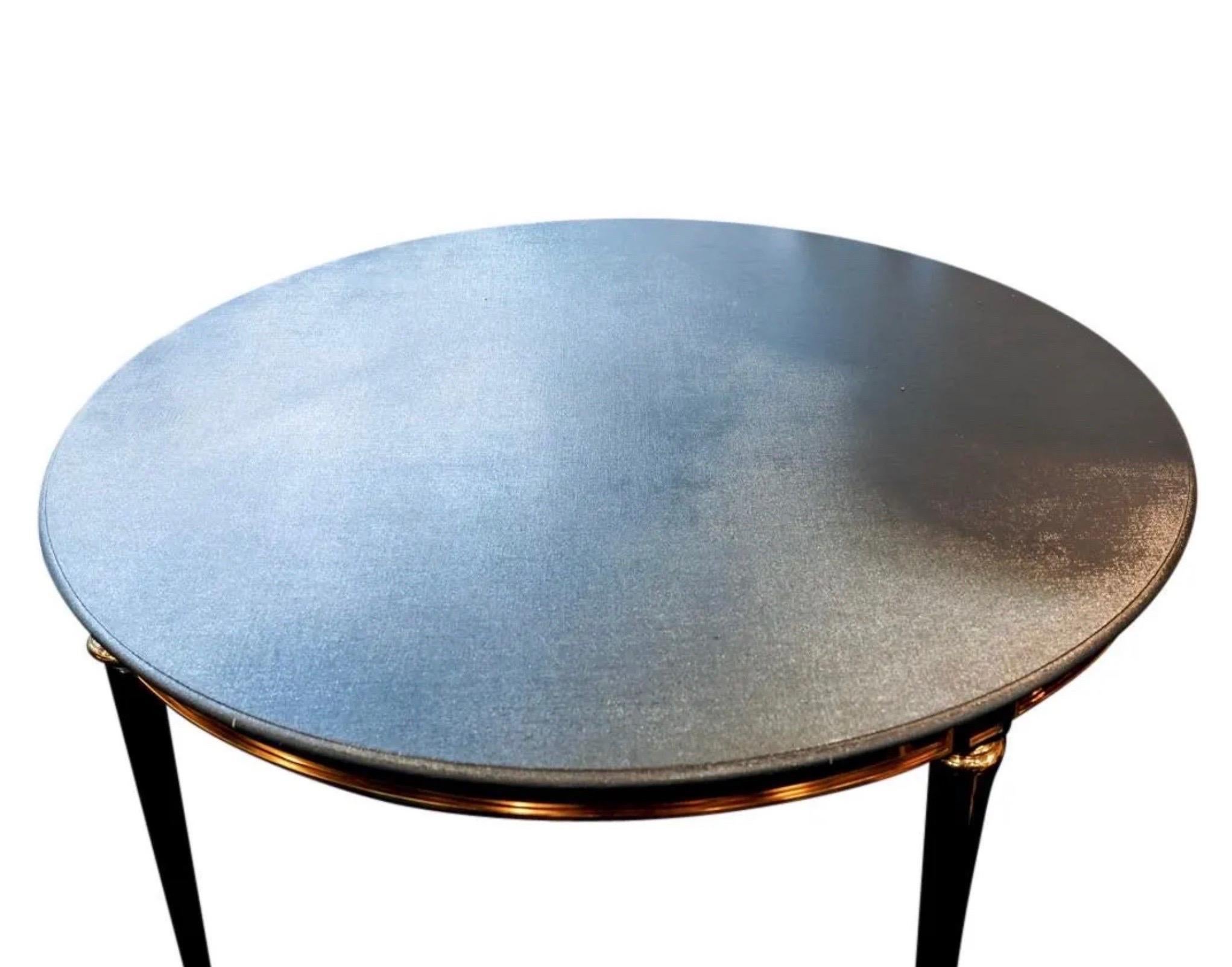 Louis XVI Ron Seff Bronze Round Dining Table For Sale