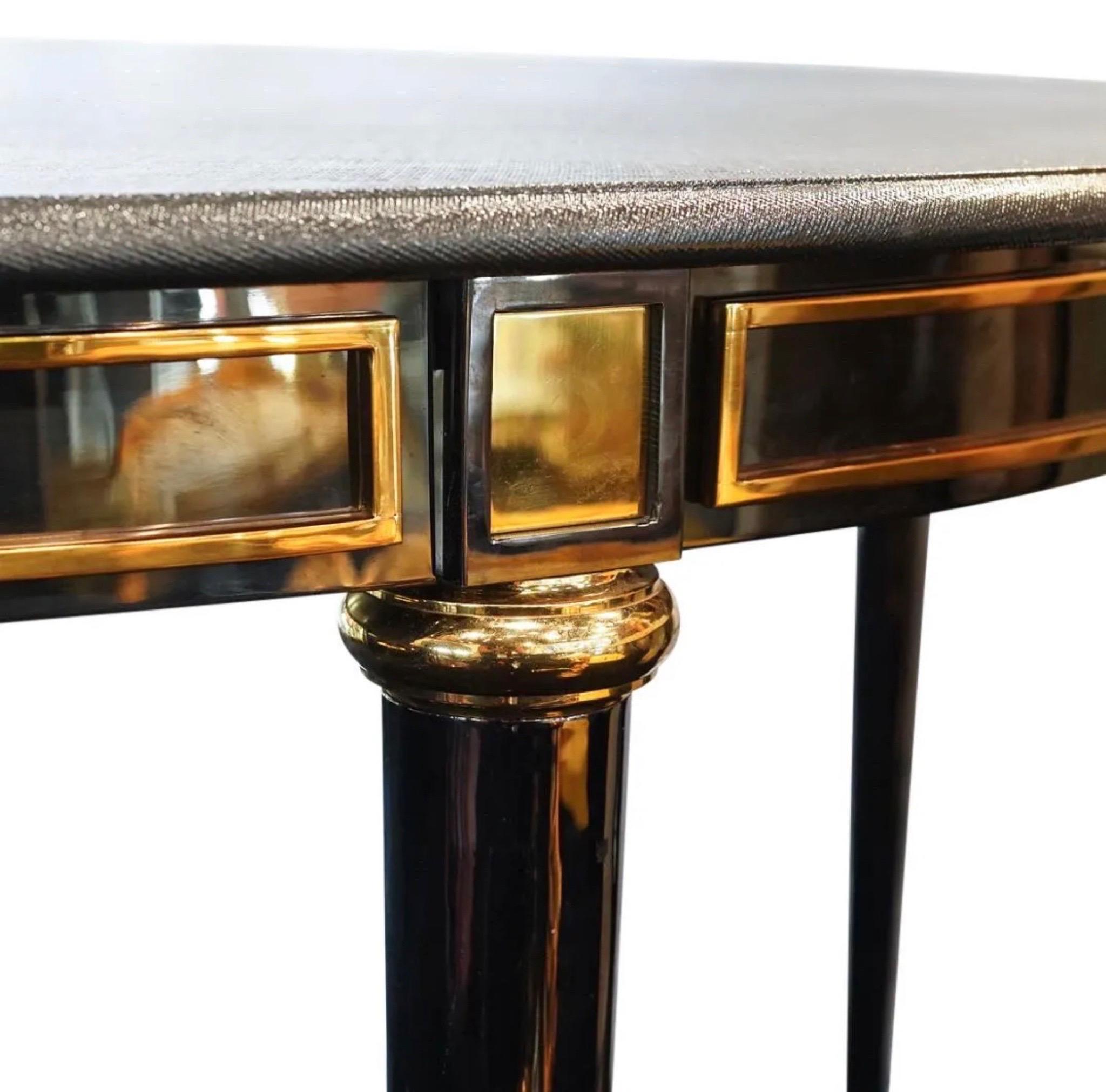 American Ron Seff Bronze Round Dining Table For Sale
