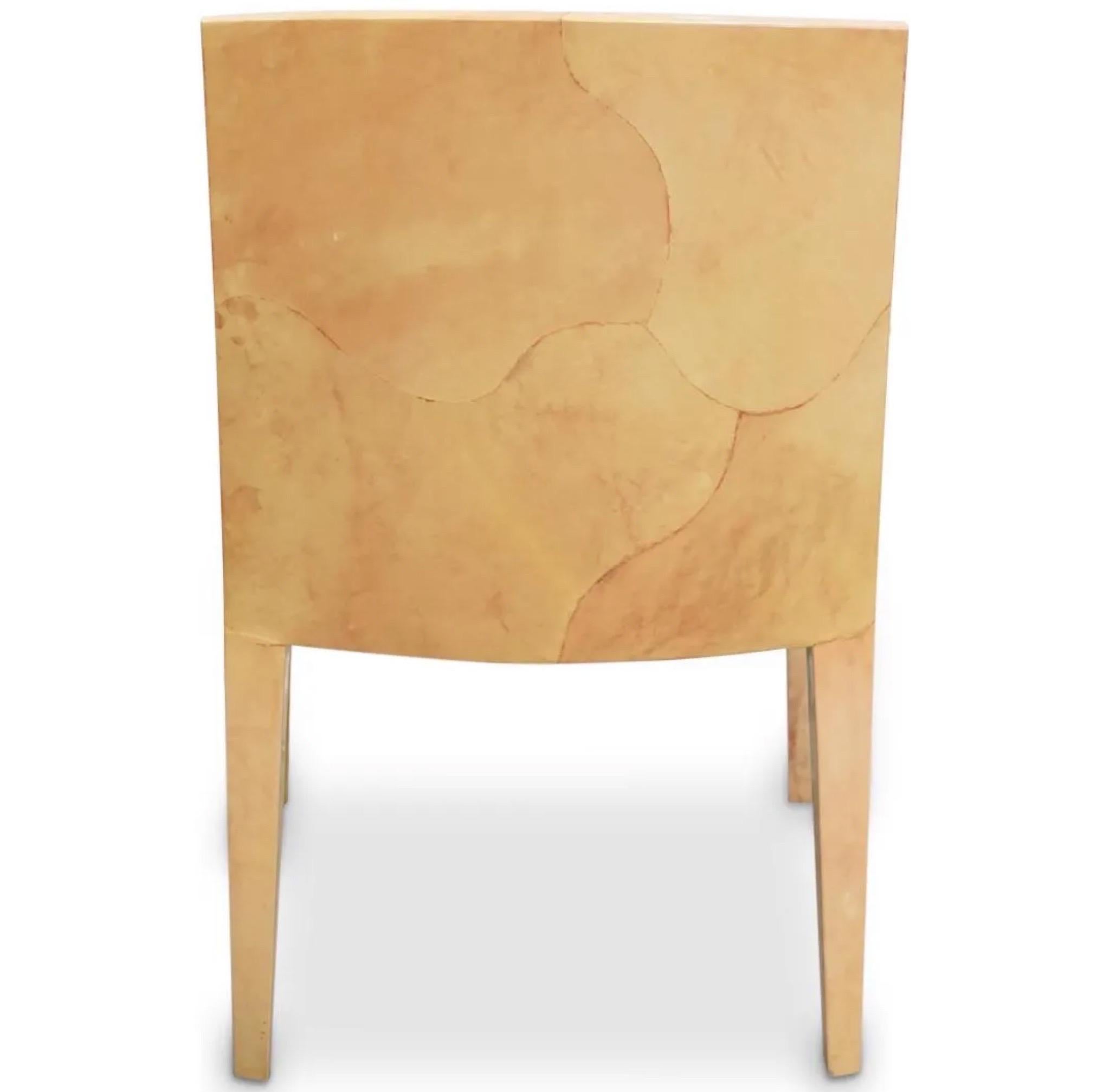 Ron Seff Goatskin Lacquered Armchair In Good Condition For Sale In Miami, FL