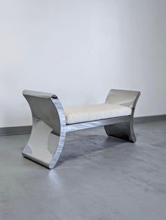 Ron Seff Ramses-Bank aus poliertem Edelstahl