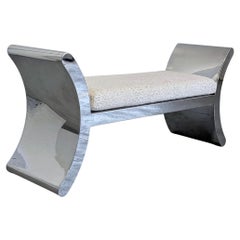 Ron Seff Polished Stainless Steel Ramses Bench