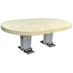 Ron Seff Esszimmertisch aus Shagreen und Lucite