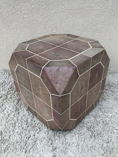 Ron Seff Shagreen Bone Inlaid Dice Shaped Table