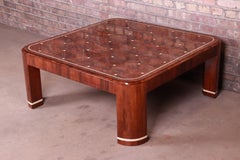 Ron Seff Starburst Marquetry Cocktail Table, Newly Restored