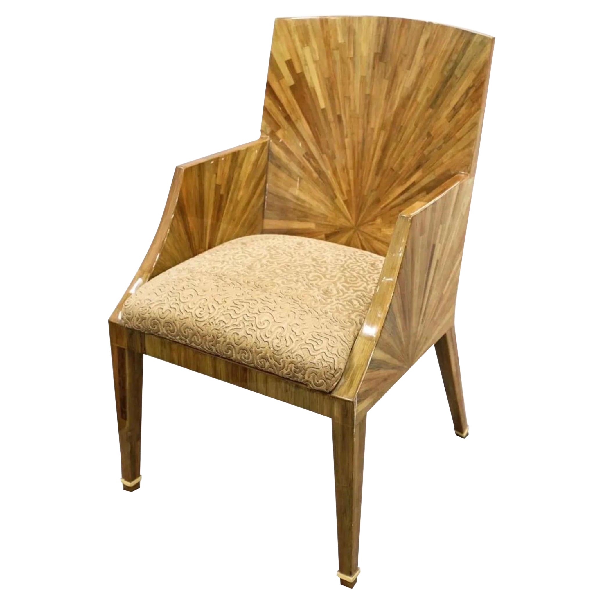 Ron Seff Sunburst Marquetry Armchair