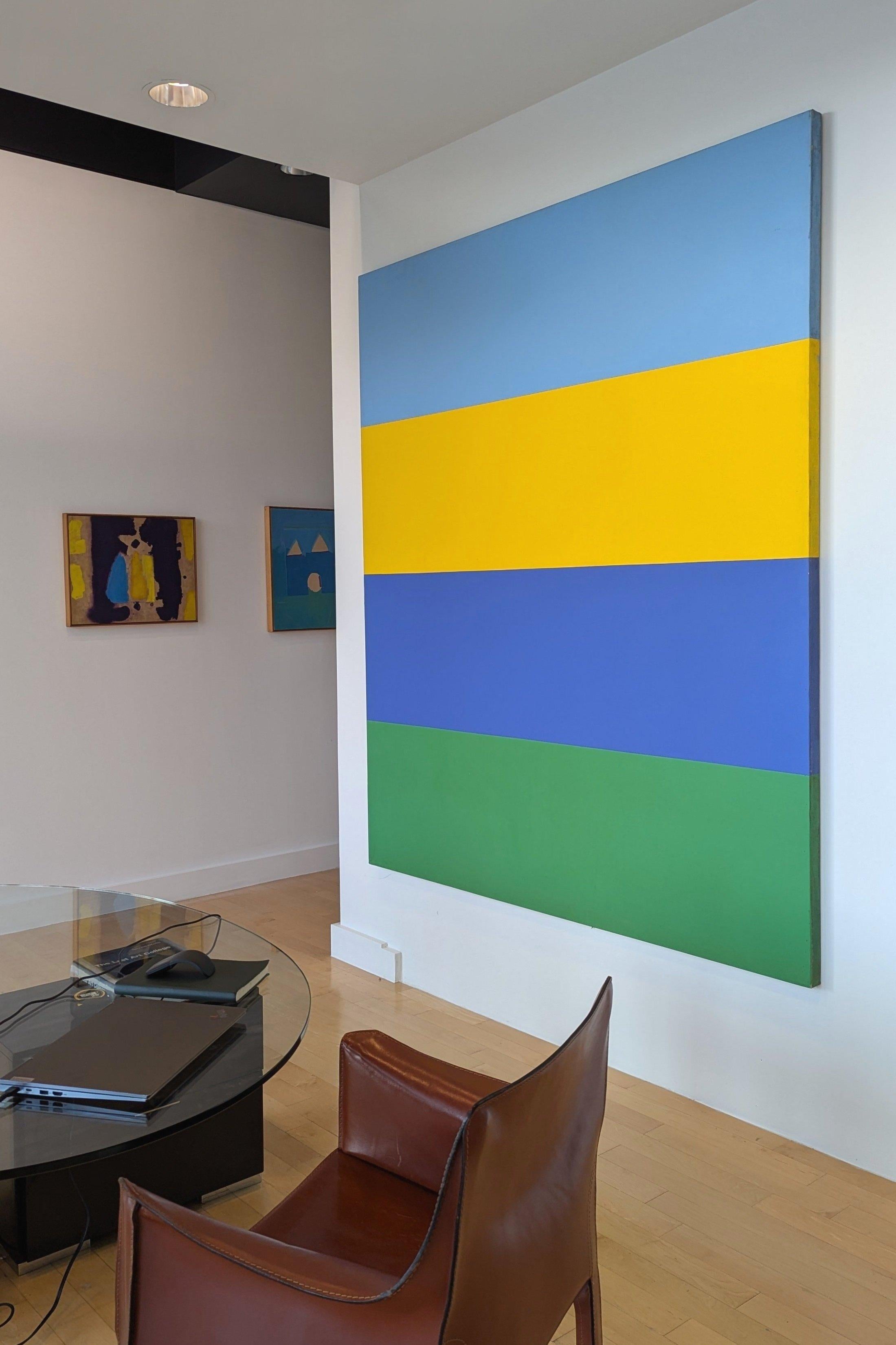 Pareja (azul claro, amarillo, azul ultra, verde) - Painting de Ron Stonier