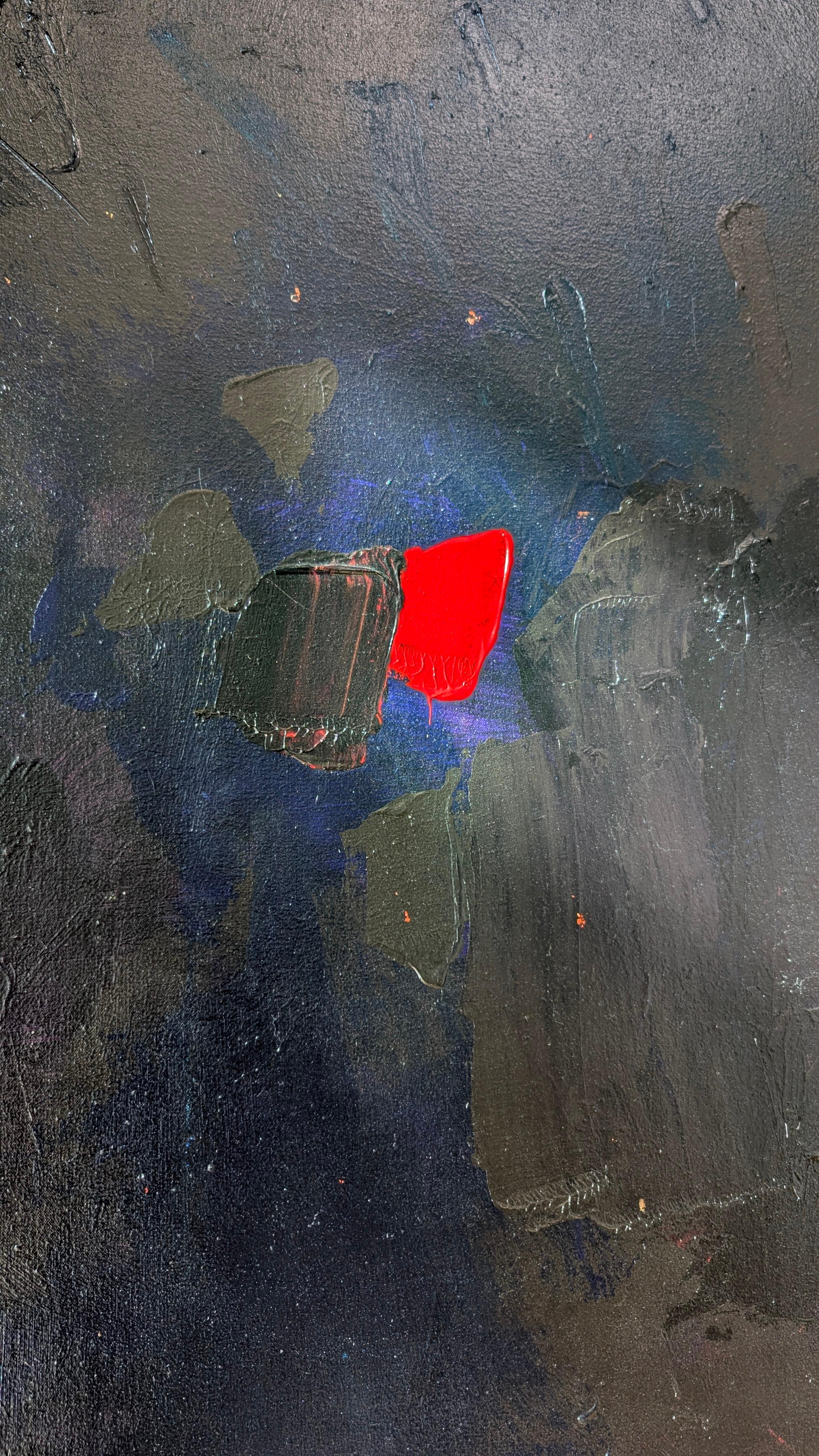 Senza titolo - Abstract Painting Nero di Ron Stonier