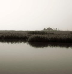 Bombay Hook Wildlife Reserve: large black & white landscape photograph w/ sepia