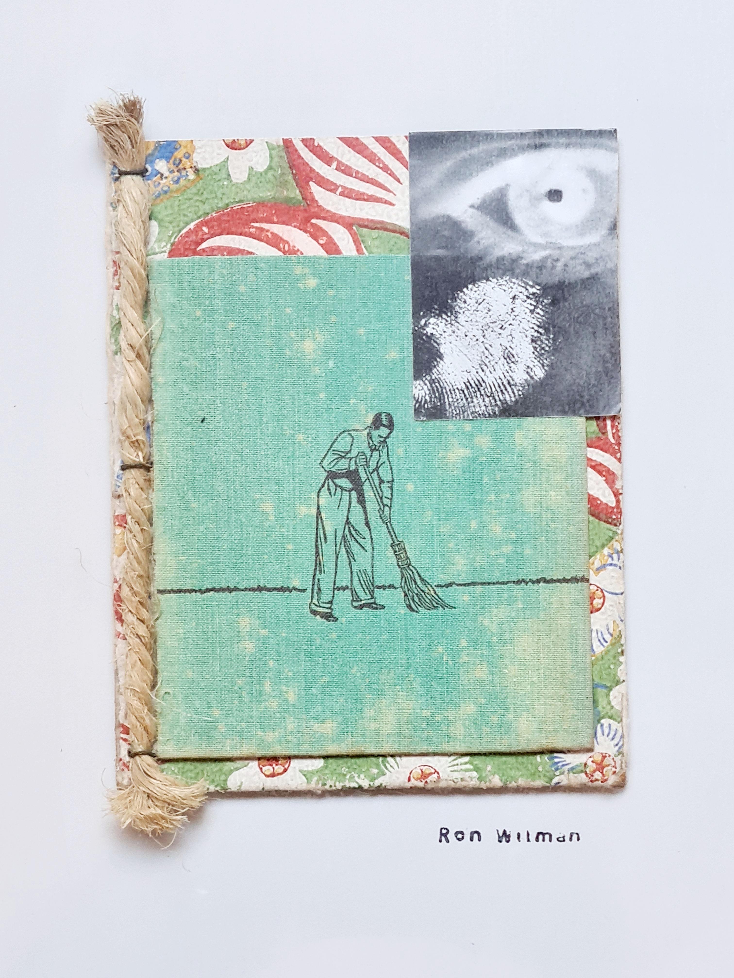 „Dust my Broom“ (für Elmore James), Dada-Collage in Mischtechnik – Mixed Media Art von Ron Wilman