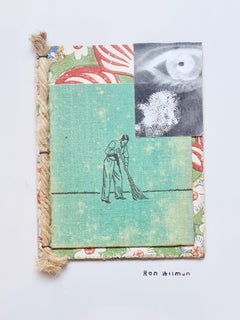 Retro 'Dust my Broom (for Elmore James)', Mixed Media Dada Collage
