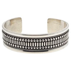 Ron Y Sterling Silver Navjo Geometric Cuff Bracelet #22439
