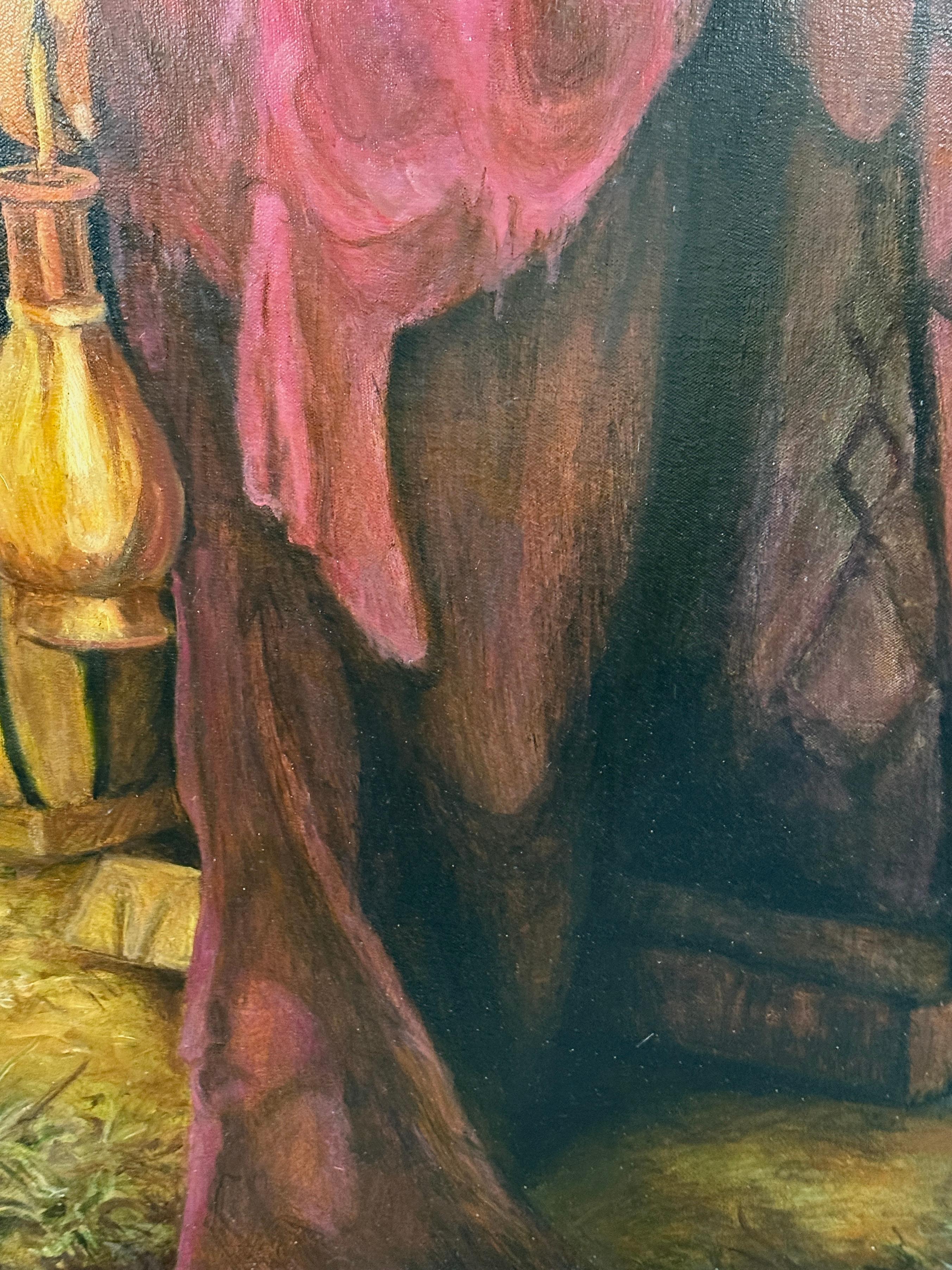 Ron Zick 2006 Retrato de cuerpo entero Desnudo Pintado a mano en venta