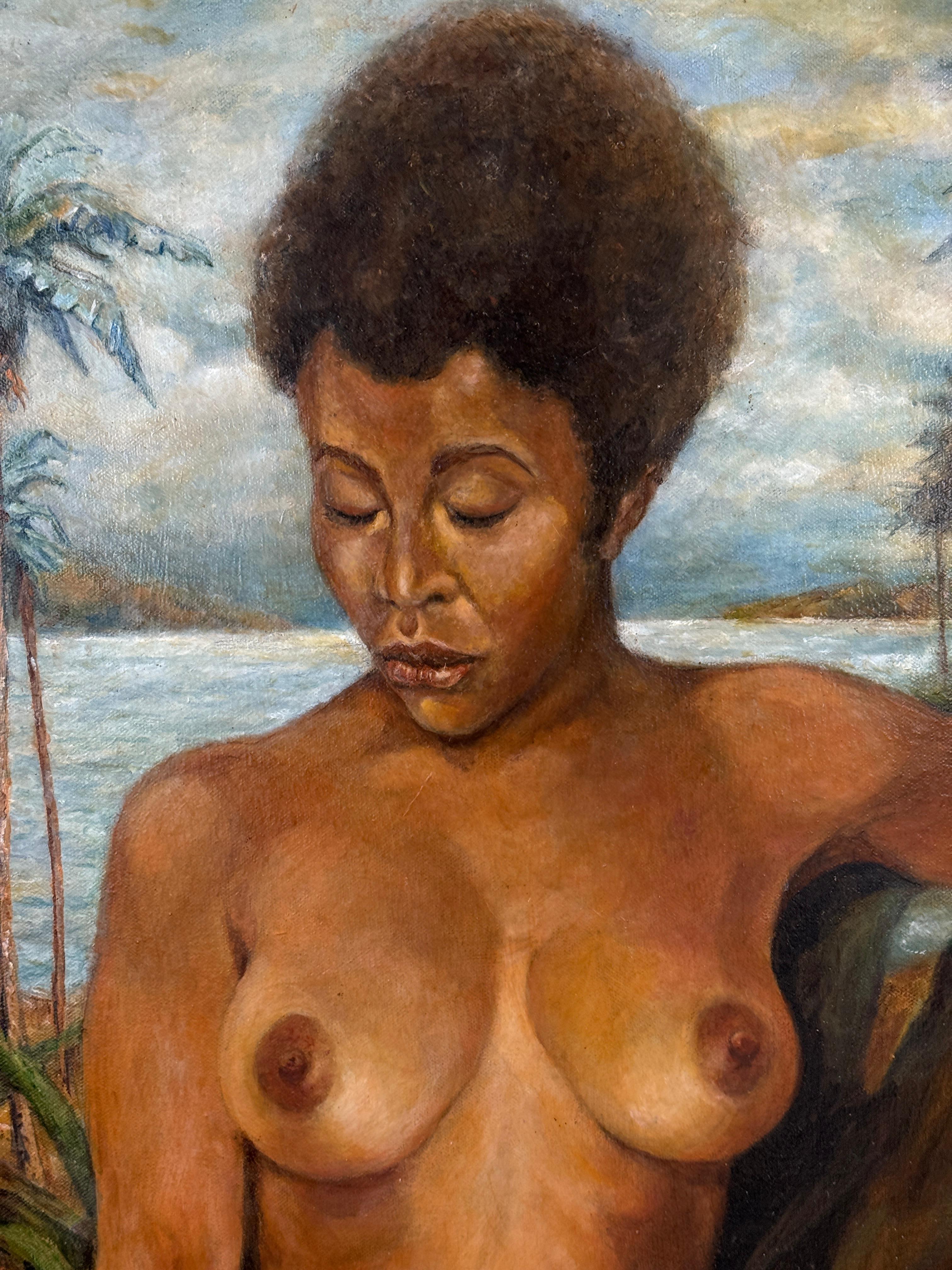 Ron Zick 2006 Retrato de cuerpo entero Desnudo Pintura en venta