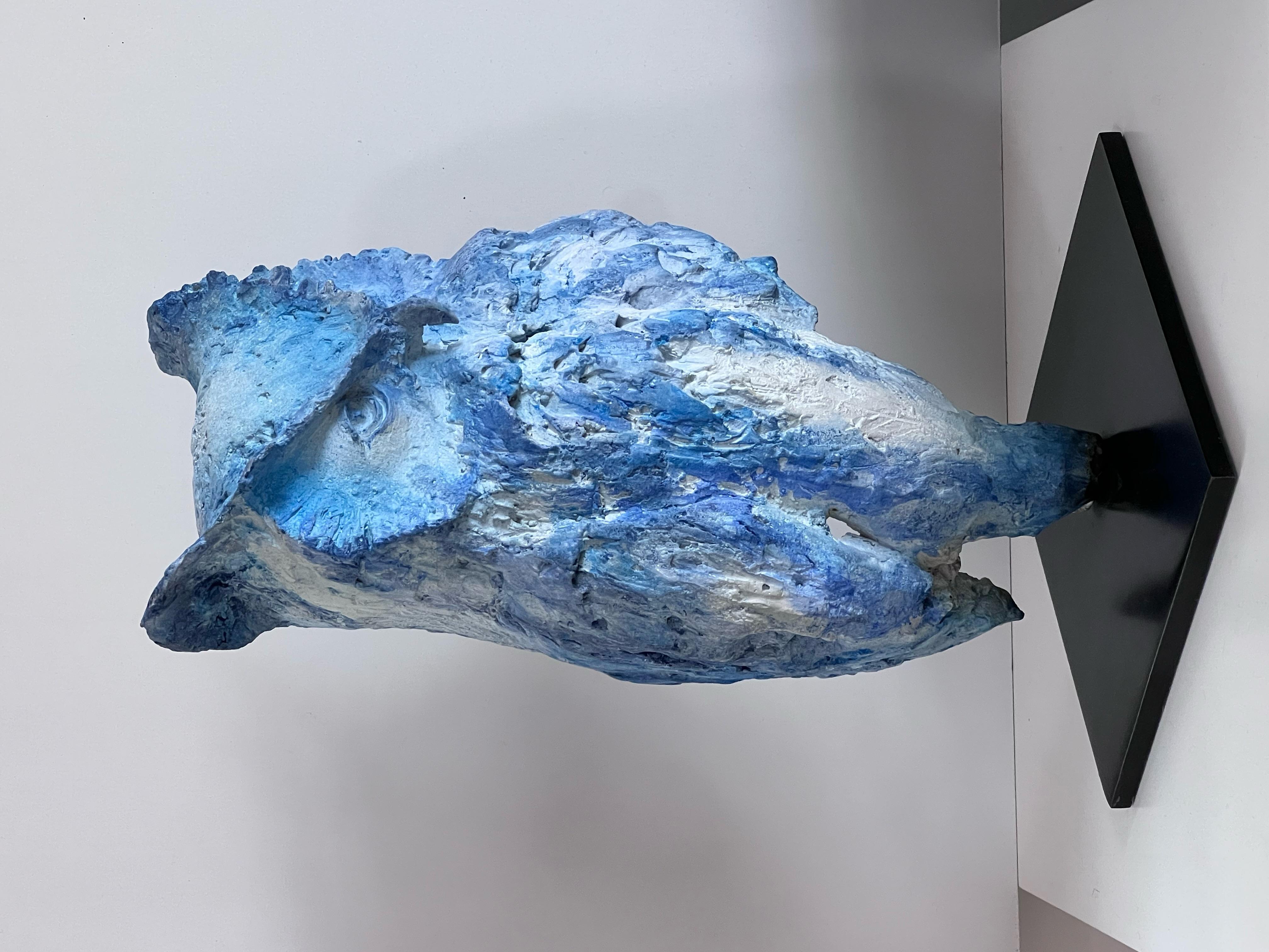 Blue Complicity Owl II. Edition of 9 - Sculpture by Ron Zohar