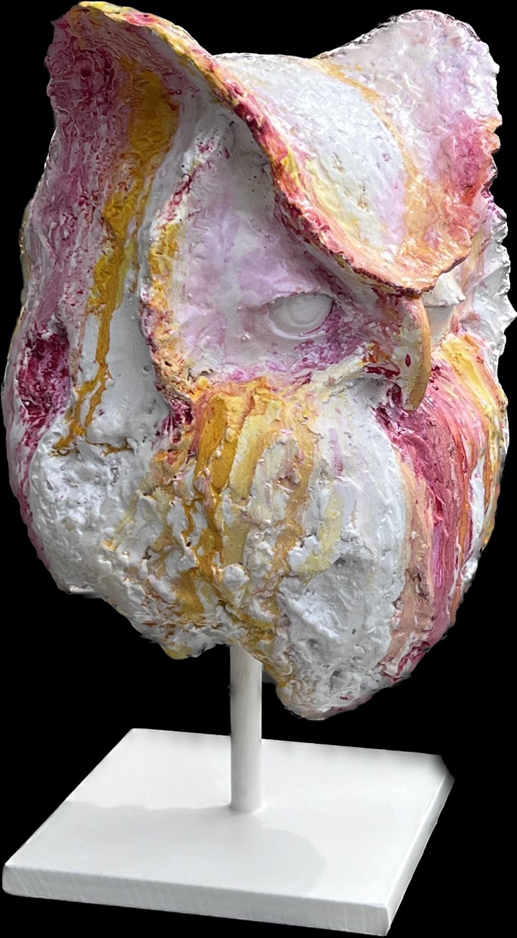 Gufo Rosa Complicità II - Sculpture Contemporaneo di Ron Zohar