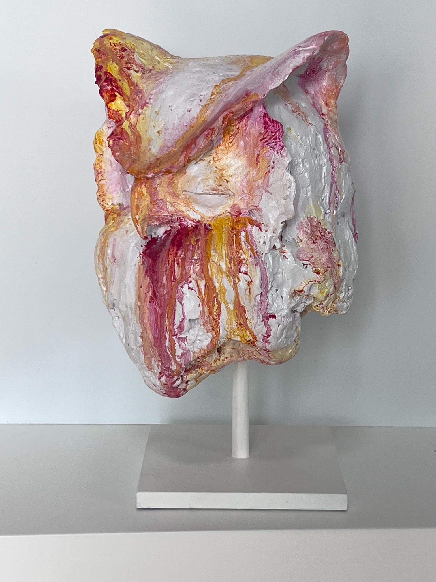 Figurative Sculpture di Ron Zohar - Gufo Rosa Complicità II