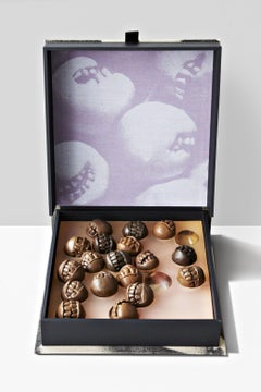 Vintage Sweet Tooth (Mixed Media Conceptual Art Box of half-eaten Chocolates Sculpture)