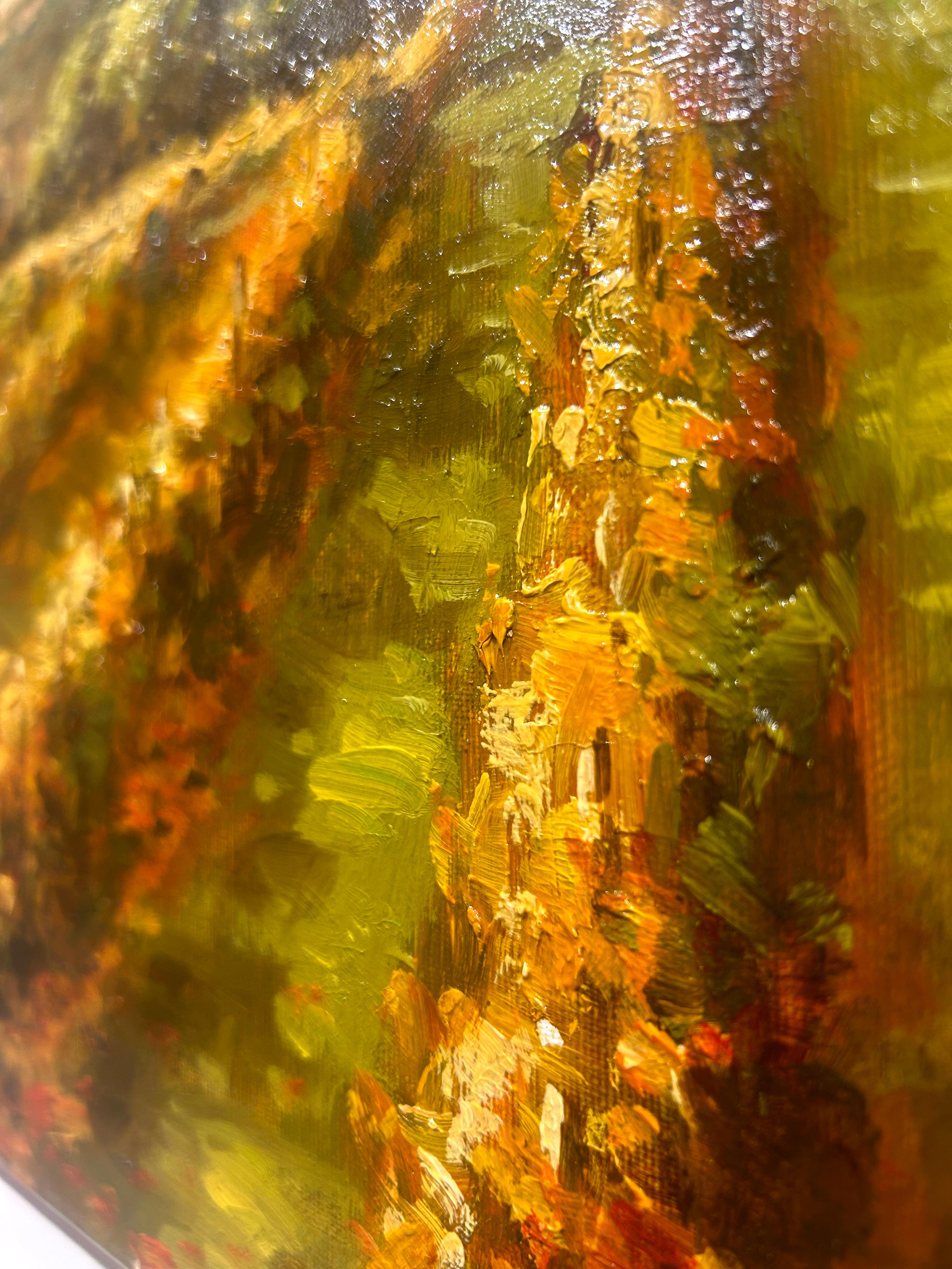 Ronald Adams, « Soirée d'été », peinture à l'huile sur toile de paysage toscan 12 x 24 en vente 6