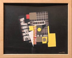 Abstrakt Gemischte Medien Zerrissene Papier Collage Pop Expressionist Malerei