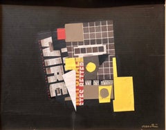 Abstrakt Gemischte Medien Zerrissene Papier Collage Pop Expressionist Malerei