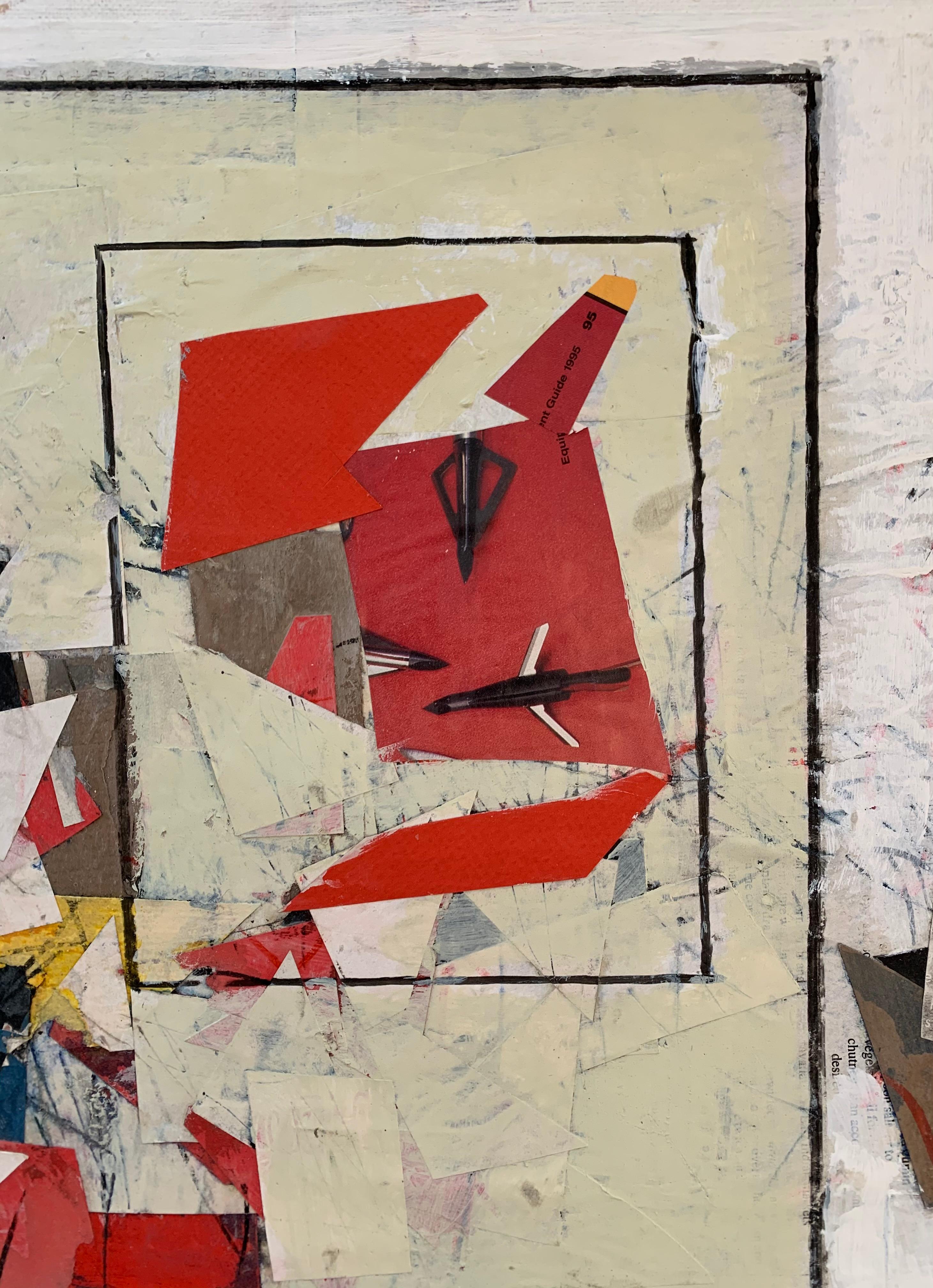 Ronald Ahlstrom „“Untitled Collage“, Mischtechnik auf Leinwandkarton im Angebot 2