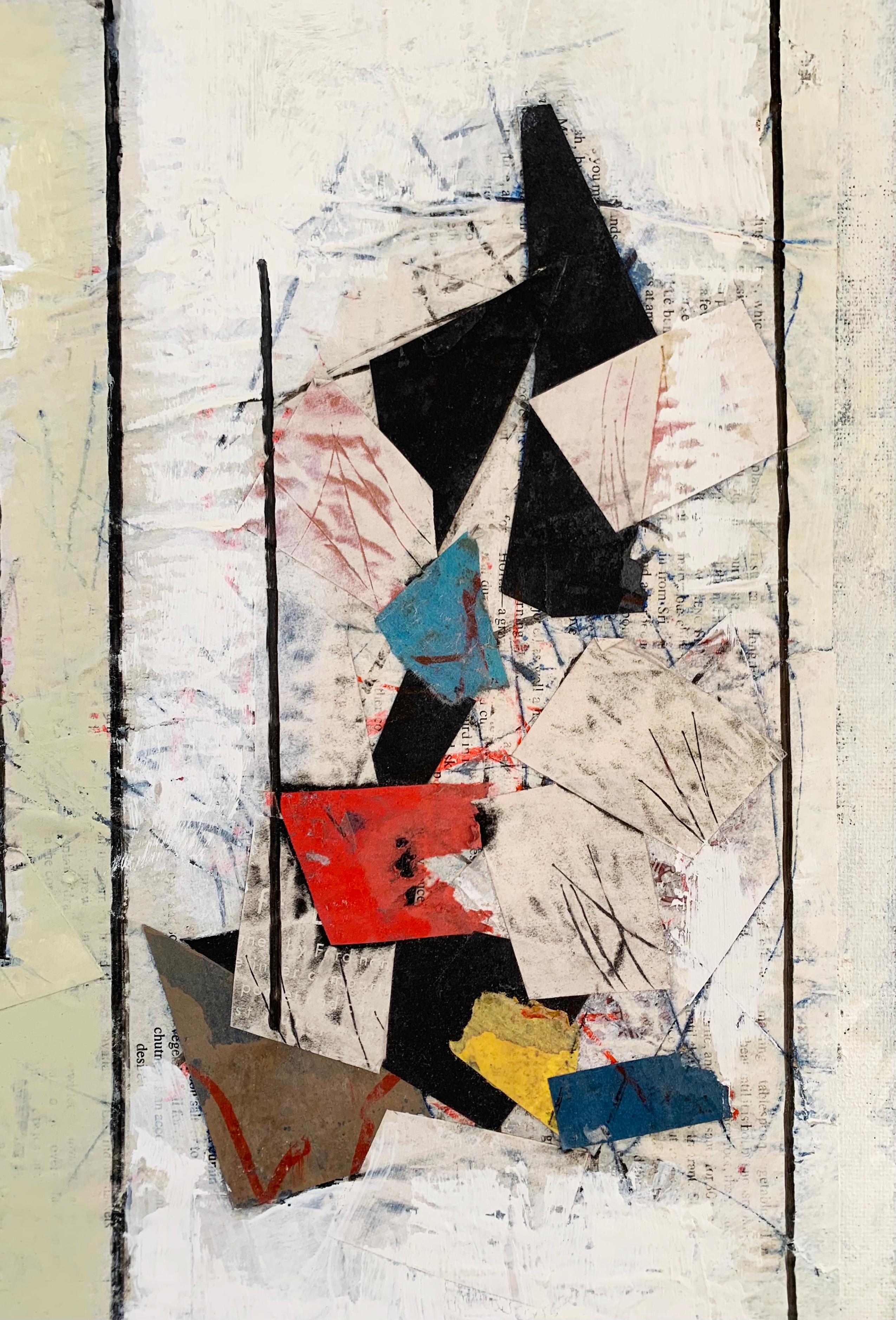 Ronald Ahlstrom „“Untitled Collage“, Mischtechnik auf Leinwandkarton im Angebot 3