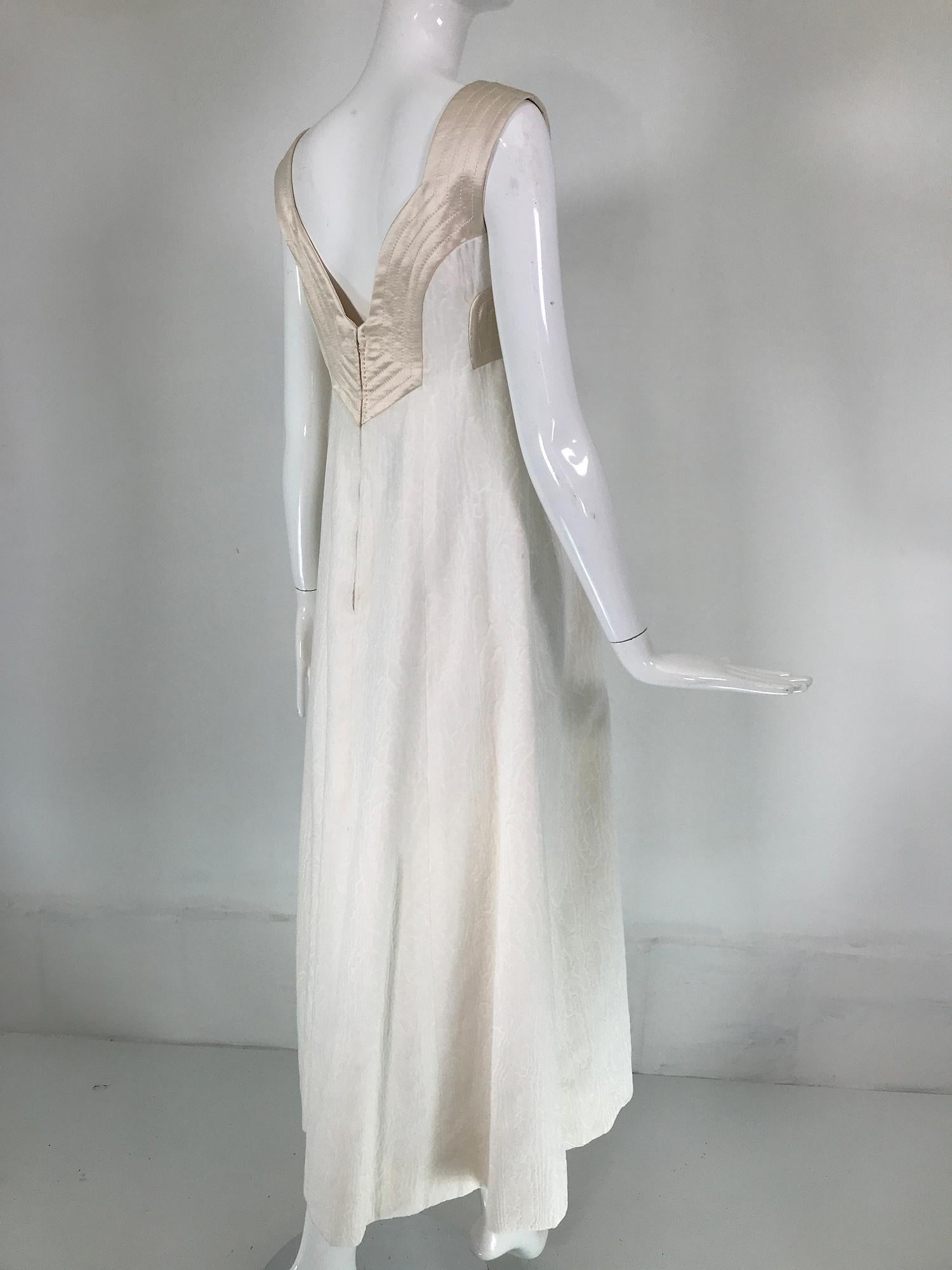 Ronald Amey Rare Evening Coat & Evening Dress in Devore Velvet & Satin 1970s For Sale 5