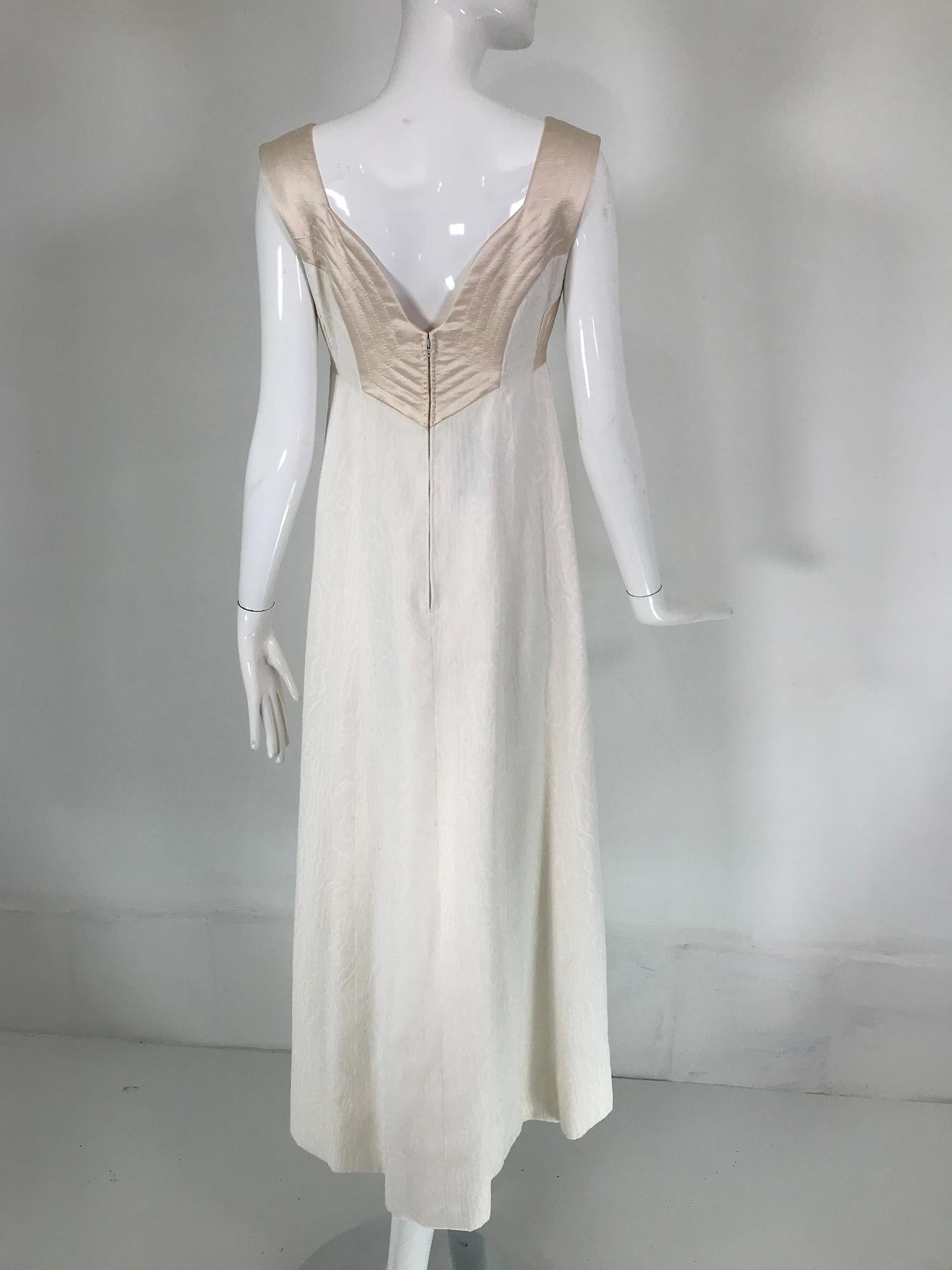 Ronald Amey Rare Evening Coat & Evening Dress in Devore Velvet & Satin 1970s For Sale 6