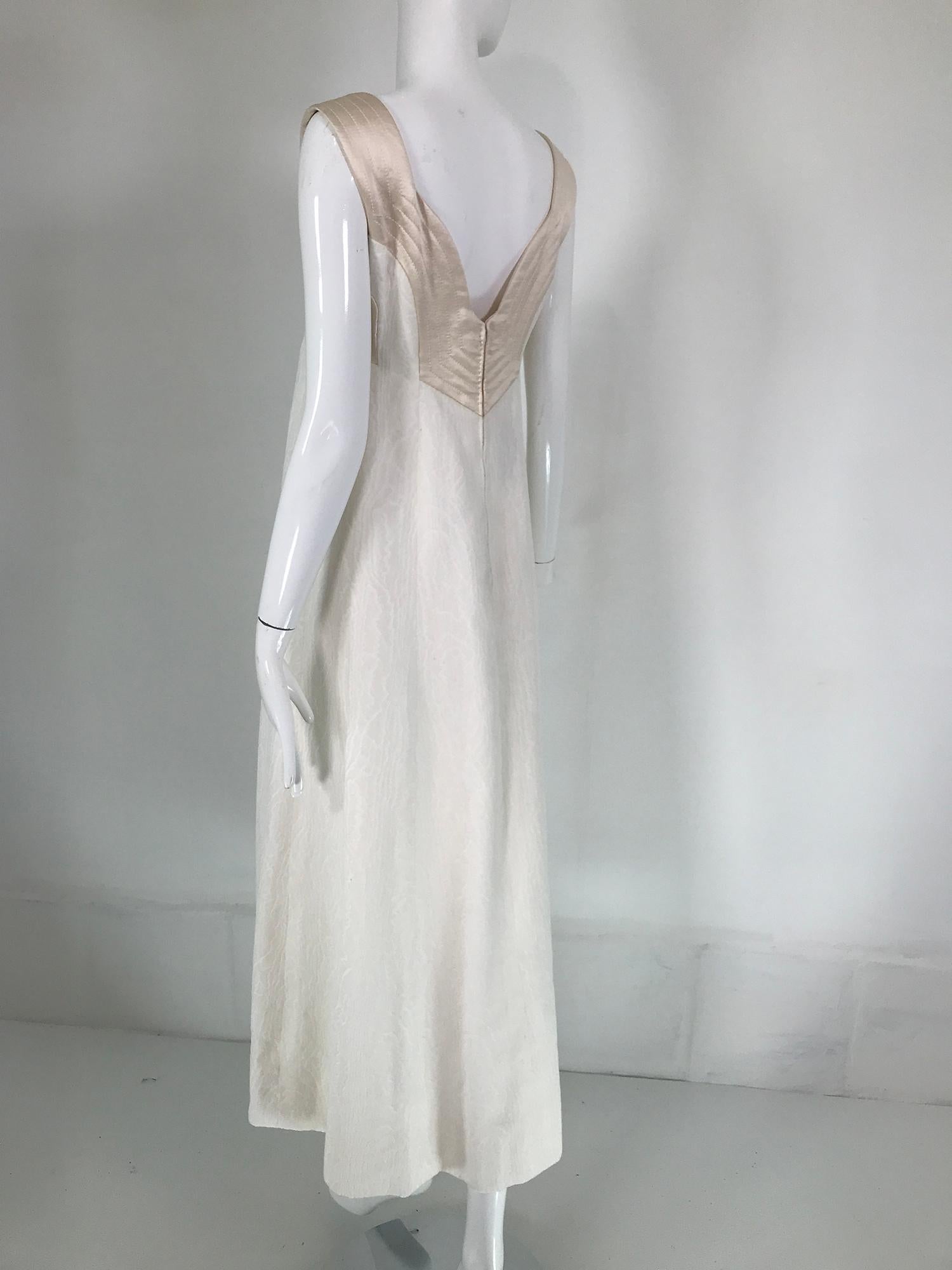 Ronald Amey Rare Evening Coat & Evening Dress in Devore Velvet & Satin 1970s For Sale 7