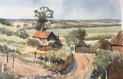 Blythburgh pintura original británica en acuarela