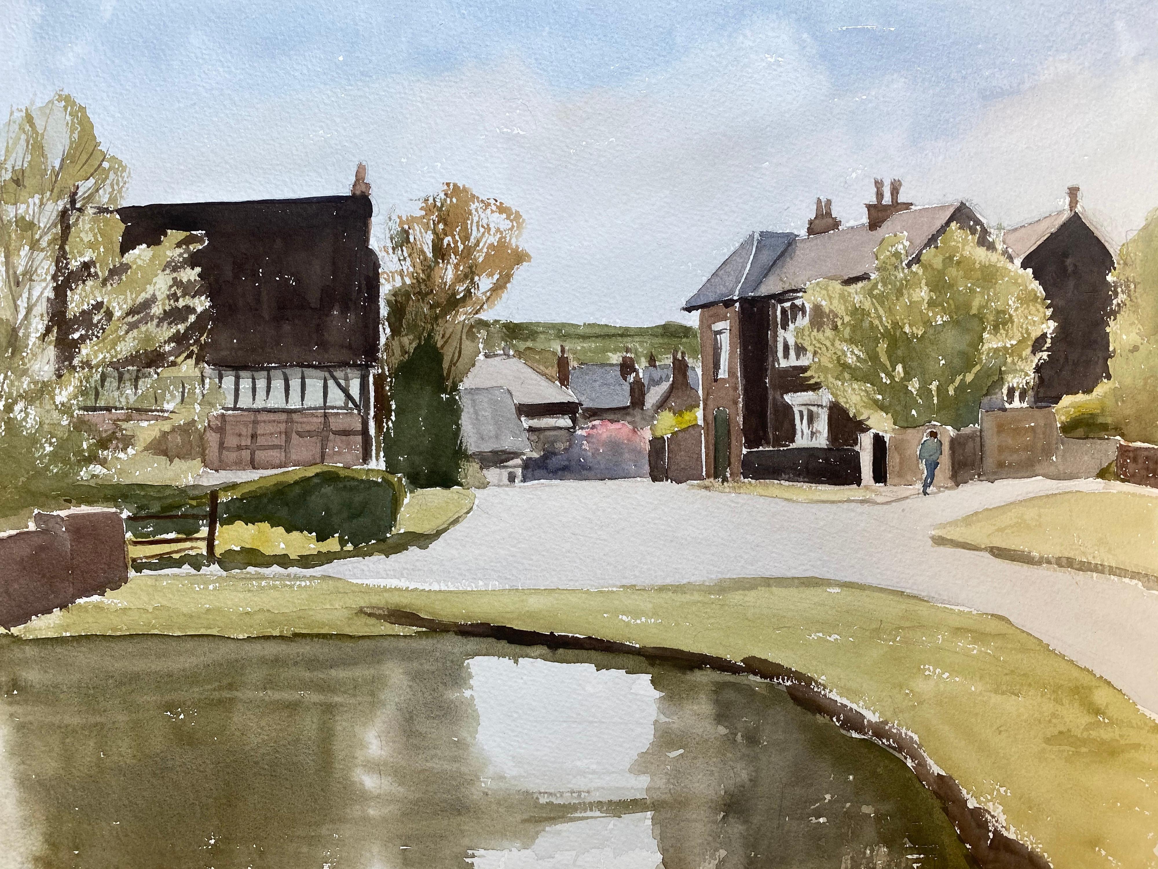 Ronald Birch Landscape Painting -  English Rural Country Village, signed original British watercolour painting