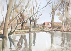 Kinsham, original British watercolour painting