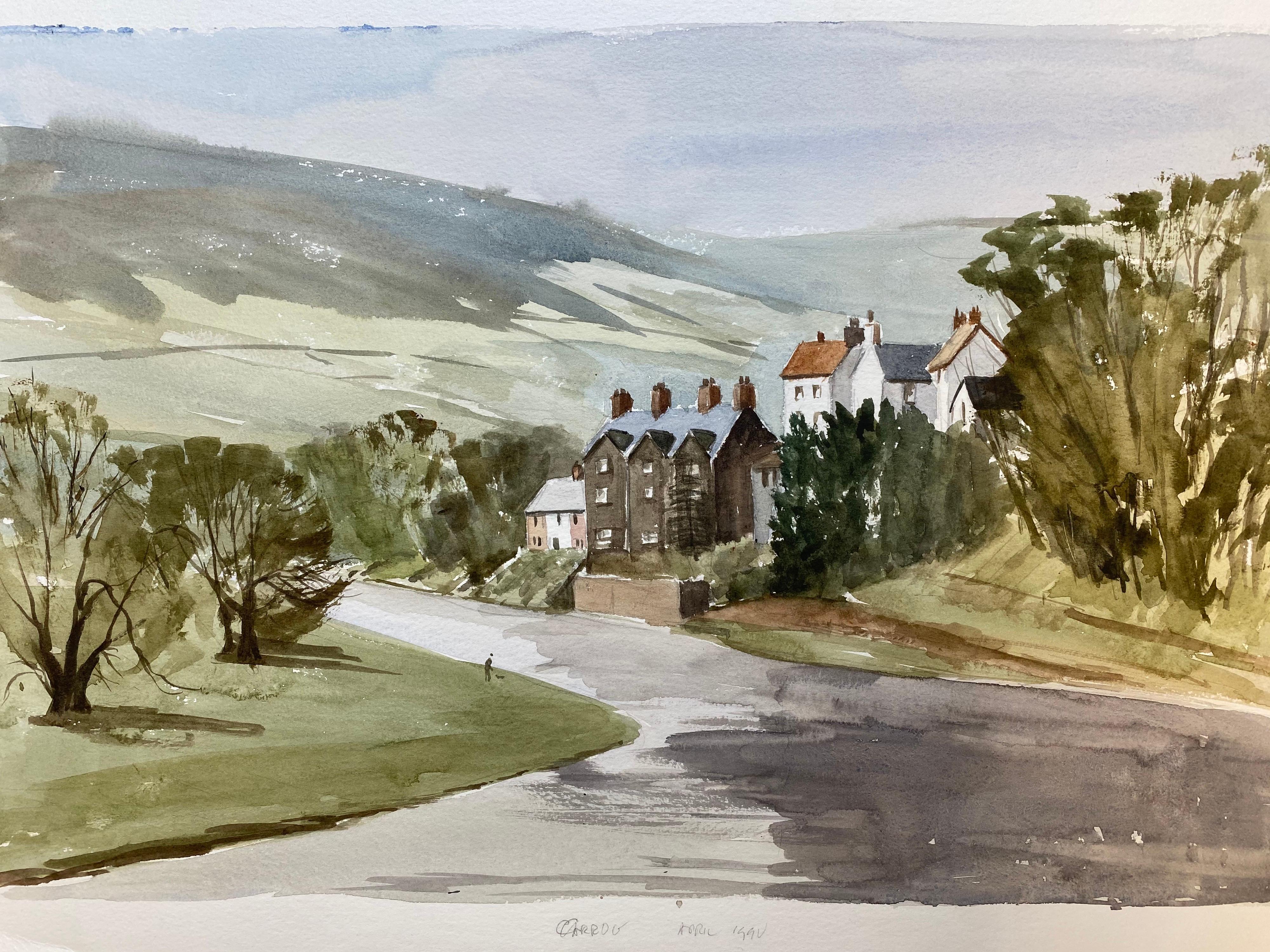 Ronald Birch Landscape Painting - Rural English Village Landscape signed original British watercolour painting